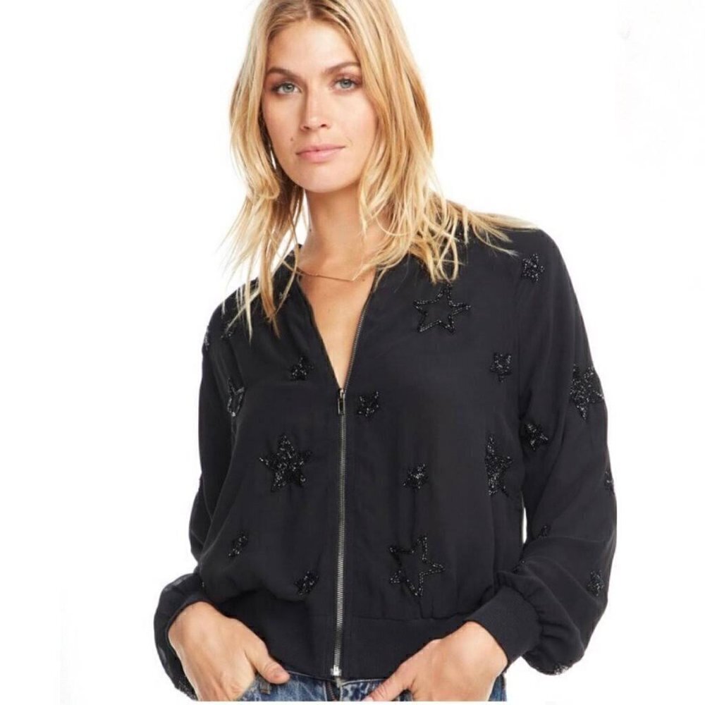 Chaser Star beaded bomber jacket